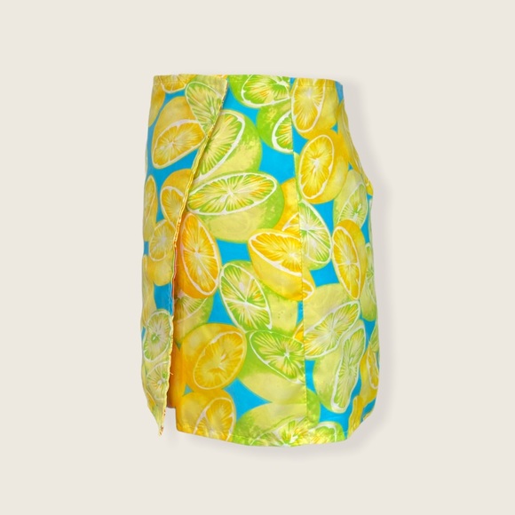 Lemon & Limes Citrus Pattern Bikini Sarong Cover M - Picture 6 of 12